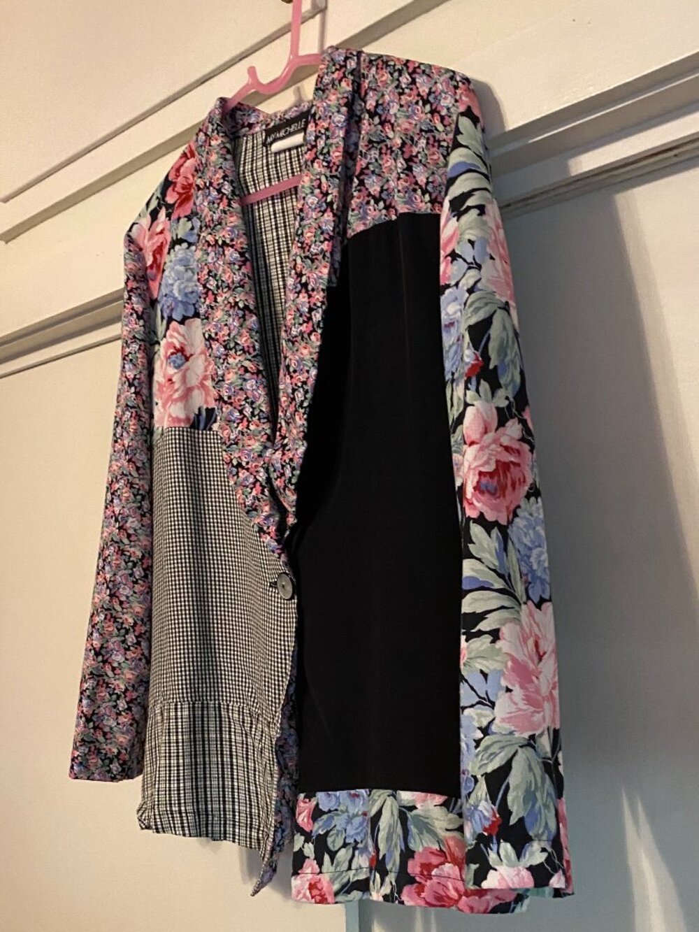 My Michelle, Vintage floral & other patchwork jacket, size M.